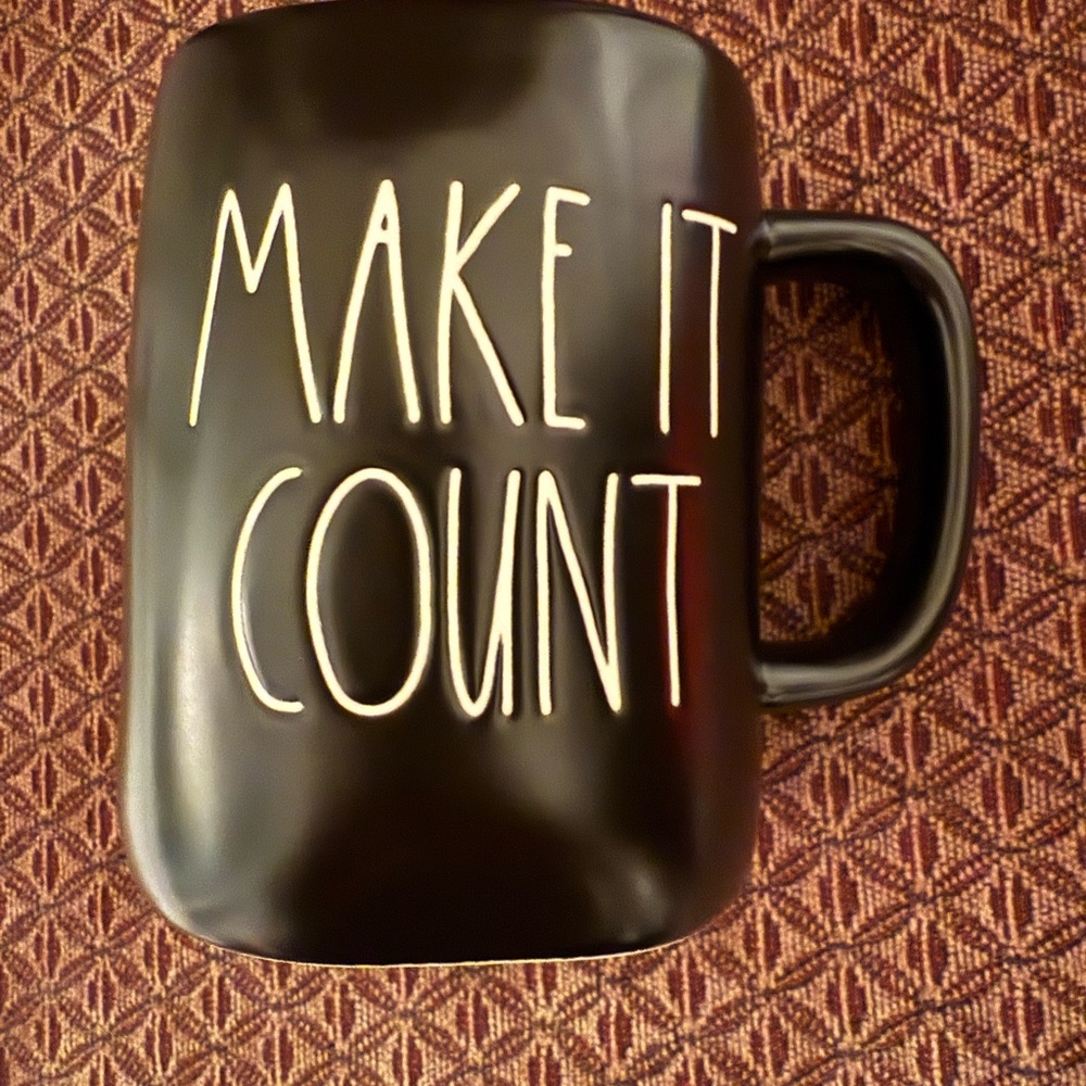 Rae Dunn Black “Make It Count” Mug